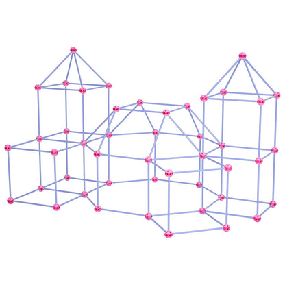 VEVOR Fort Building Kit for Kids, 140 PCS Creative STEM Construction Toys, for 4 5 6 7 8+ Year Old Boys Girls, Upgraded Balls, Ring & Ball Toss, Educational Activity, Indoor Outdoor Play, Storage Bag - BLJZTJCZKSL13G69M001V0 - view 10