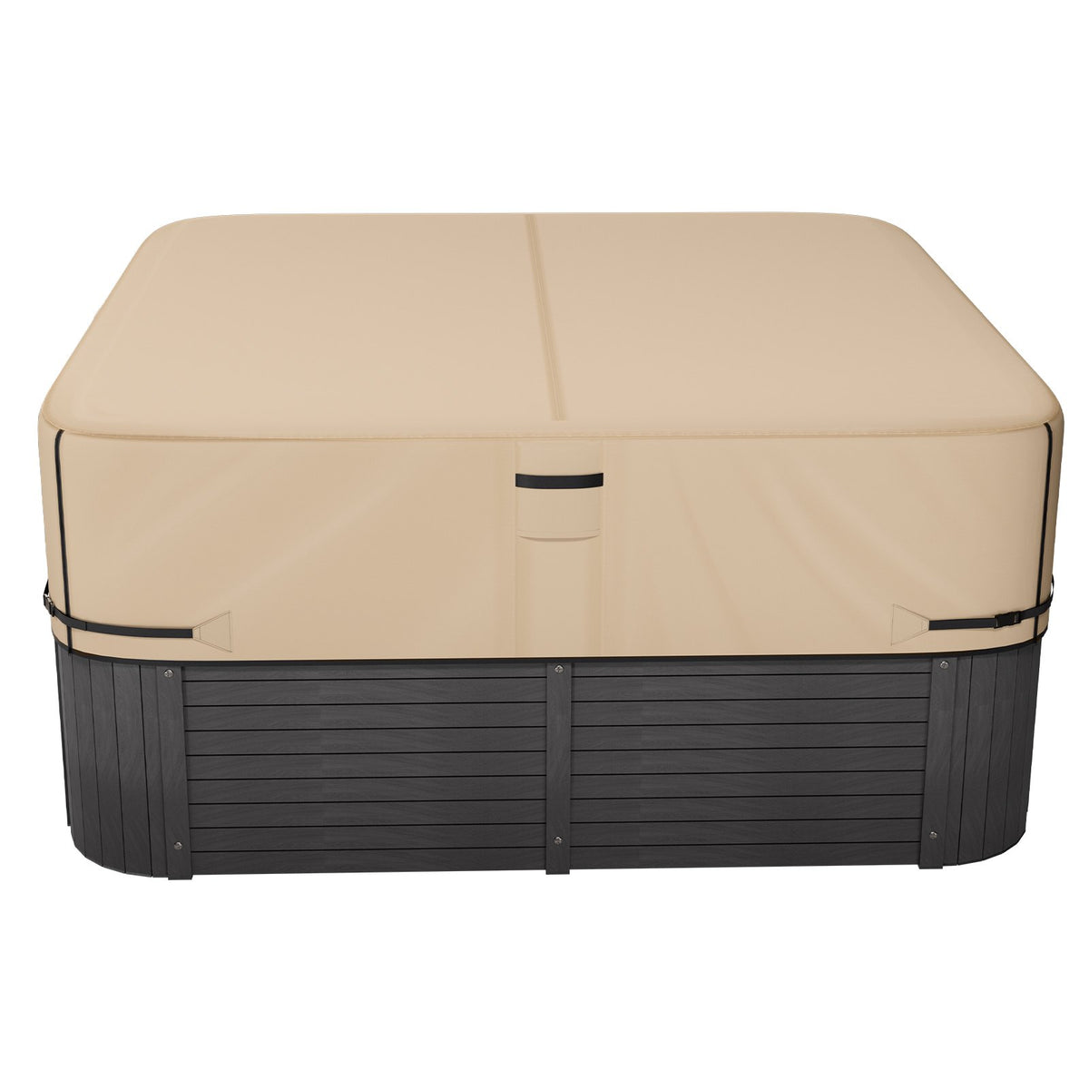 VEVOR Outdoor Hot Tub Cover, 90 x 90 x 20 Inch Weatherproof and Waterproof Hot Tub Cover Protector, 600D Heavy Duty Oxford Fabric and 950N Tearing Strength, Square Spa Covers for Hottub, Brown - BLKRSYGGL90WZZXFT001V0 - view 10