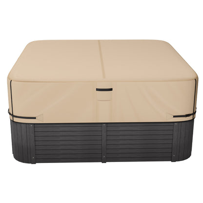 VEVOR Outdoor Hot Tub Cover, 90 x 90 x 20 Inch Weatherproof and Waterproof Hot Tub Cover Protector, 600D Heavy Duty Oxford Fabric and 950N Tearing Strength, Square Spa Covers for Hottub, Brown - BLKRSYGGL90WZZXFT001V0 - view 10