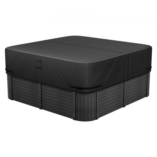 VEVOR Outdoor Hot Tub Cover, 95 x 95 x 20 Inch Weatherproof and Waterproof Hot Tub Cover Protector, 600D Heavy Duty Oxford Fabric and 950N Tearing Strength, Square Spa Covers for Hottub, Black - BLKRSYGGZFXLCJ4X0001V0 - view 2