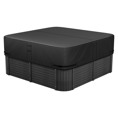 VEVOR Outdoor Hot Tub Cover, 90 x 90 x 20 Inch Weatherproof and Waterproof Hot Tub Cover Protector, 600D Heavy Duty Oxford Fabric and 950N Tearing Strength, Square Spa Covers for Hottub, Black - BLKRSYGGZFXLJ2CS4001V0 - view 1