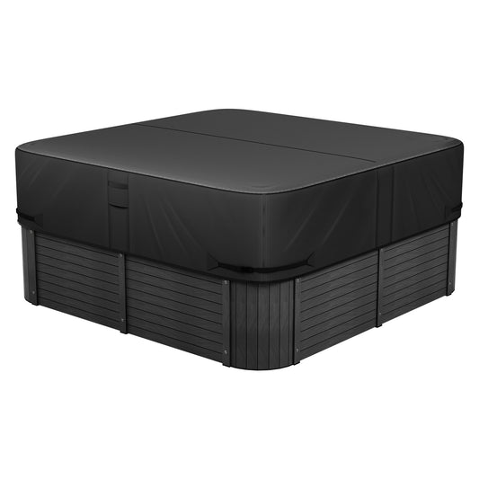 VEVOR Outdoor Hot Tub Cover, 90 x 90 x 20 Inch Weatherproof and Waterproof Hot Tub Cover Protector, 600D Heavy Duty Oxford Fabric and 950N Tearing Strength, Square Spa Covers for Hottub, Black - BLKRSYGGZFXLJ2CS4001V0 - view 1