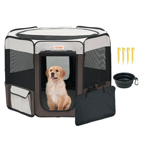 VEVOR Portable Foldable Pet Playpen - Select Your Configuration - BLKZDCWWL36IKXJF5V0 - view 1