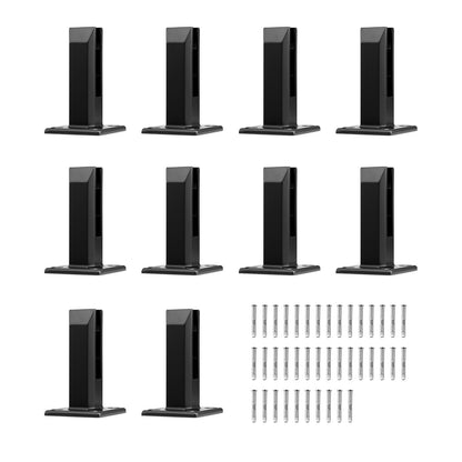 VEVOR Glass Clamp, 10 PCS Square Glass Railing Bracket for 0.31 "-0.47 " Tempered Glass, 304 Stainless Steel Glass Mounting Clamp, 0.12” Thick Glass Shelf Bracket for Balcony, Garden, Deck, Stair - BLLGJHSFXPT1QW8PAV0 - view 10