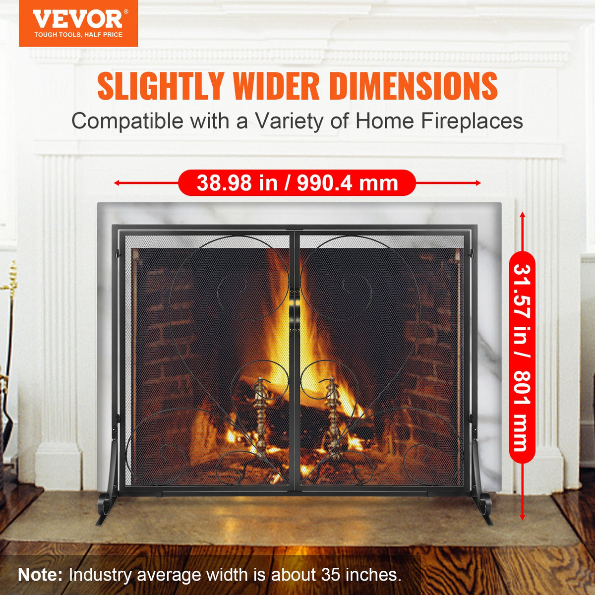 VEVOR Fireplace Doors - Select Your Configuration - BLMHSFG3545I88ME6V0 - view 2