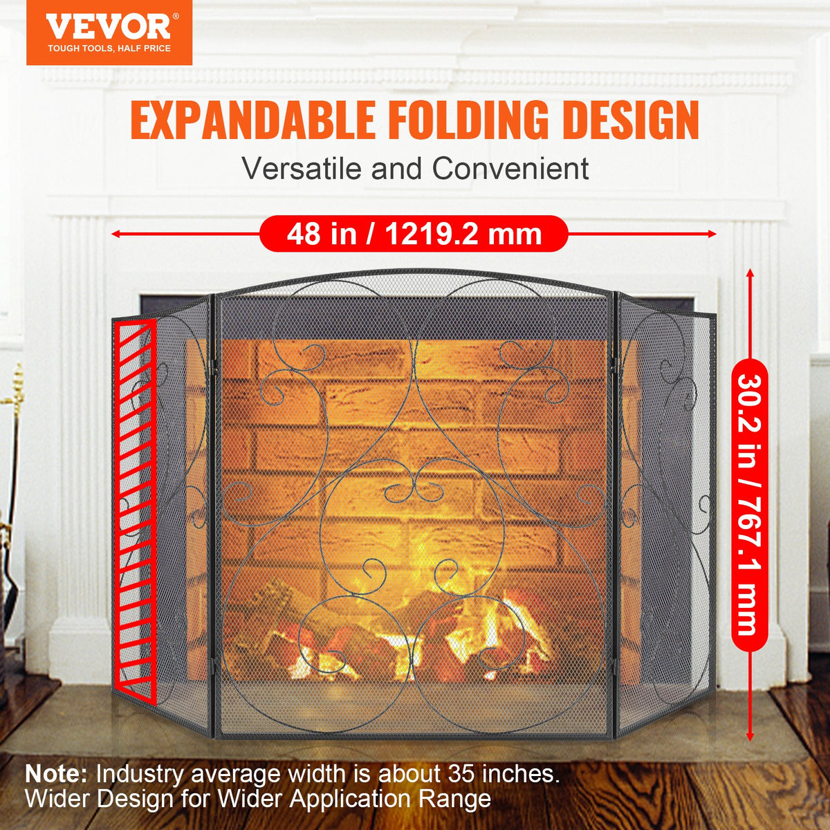 VEVOR Fireplace Doors - Select Your Configuration - BLMHSFG4555I9GTXEV0 - view 2