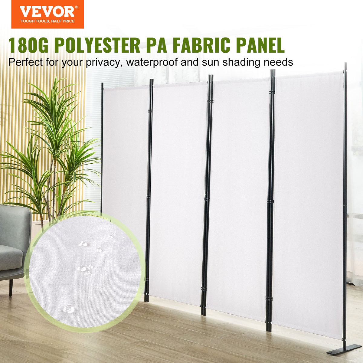 VEVOR Fabric Room Divider - Select Your Configuration - BLP488675INCHXDA6V0 - view 2