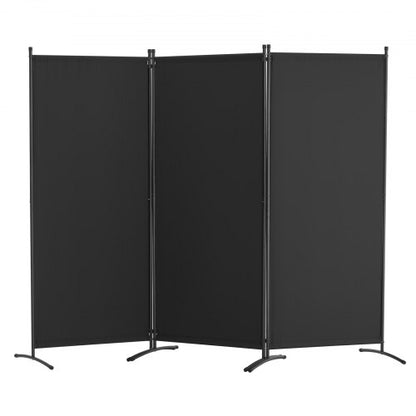 VEVOR Room Divider, 3 Panel Room Dividers and Folding Privacy Screens, Fabric Partition Room Dividers for Office, Bedroom, Dining Room, Study, Freestanding, Black - BLPF10271INC0V93EV0 - view 2