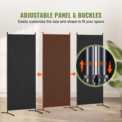 VEVOR Room Divider, 3 Panel Room Dividers and Folding Privacy Screens, Fabric Partition Room Dividers for Office, Bedroom, Dining Room, Study, Freestanding, Black - BLPF10271INC0V93EV0 - view 5