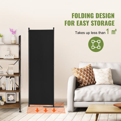 VEVOR Room Divider,  4 Panel Room Dividers and Folding Privacy Screens, Fabric Partition Room Dividers for Office, Bedroom, Dining Room, Study, Freestanding, Black - BLPF88675INC18JT8V0 - view 6