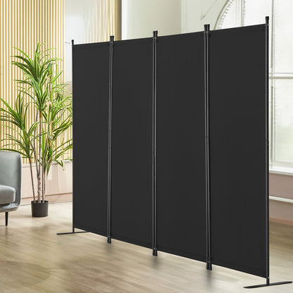 VEVOR Room Divider,  4 Panel Room Dividers and Folding Privacy Screens, Fabric Partition Room Dividers for Office, Bedroom, Dining Room, Study, Freestanding, Black - BLPF88675INC18JT8V0 - view 9