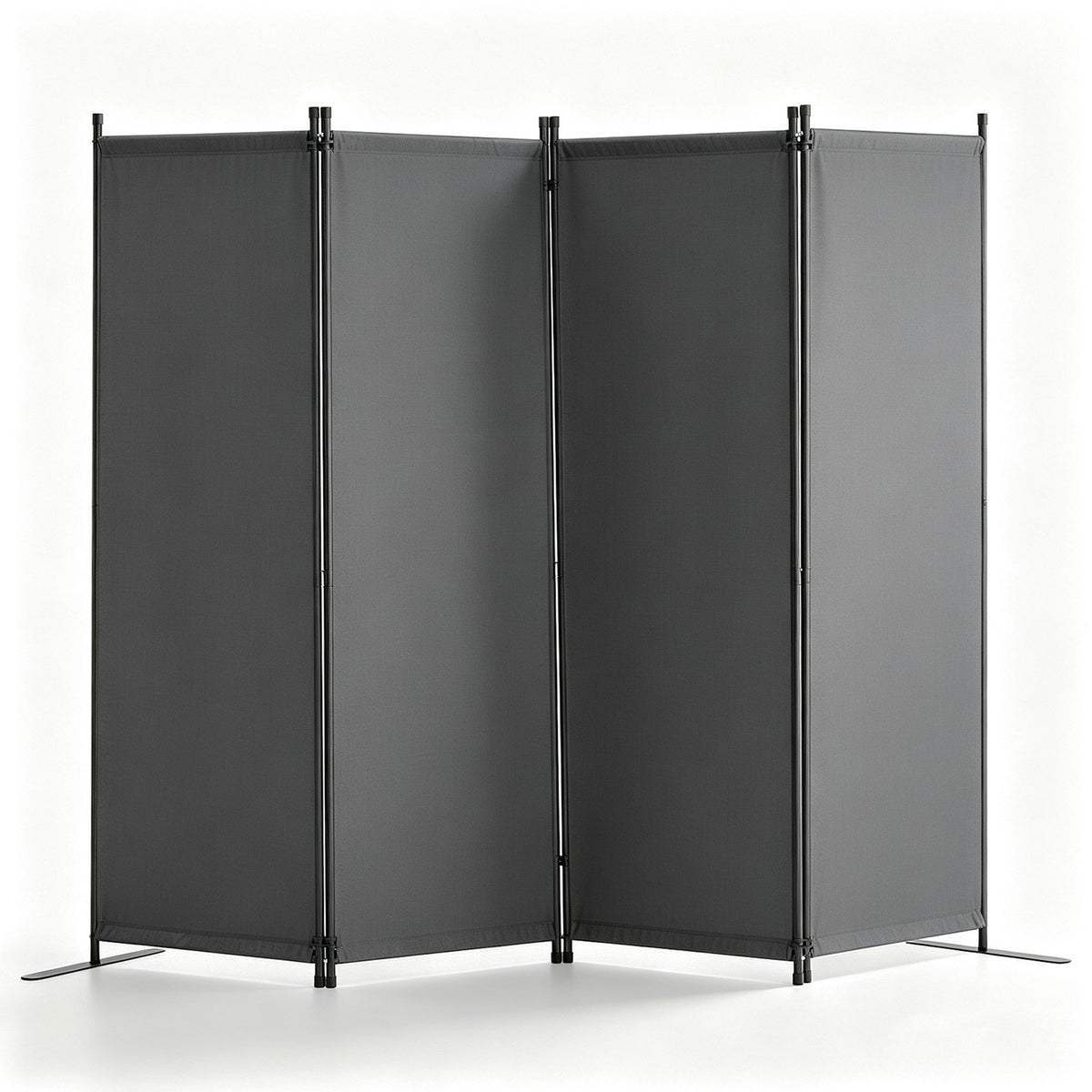 VEVOR Room Divider,  4 Panel Room Dividers and Folding Privacy Screens, Fabric Partition Room Dividers for Office, Bedroom, Dining Room, Study, Freestanding, Light Gray - BLPF88675INC7B9MGV0 - view 1