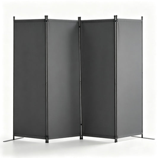 VEVOR Room Divider,  4 Panel Room Dividers and Folding Privacy Screens, Fabric Partition Room Dividers for Office, Bedroom, Dining Room, Study, Freestanding, Light Gray - BLPF88675INC7B9MGV0 - view 1