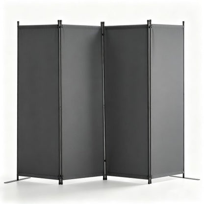VEVOR Room Divider,  4 Panel Room Dividers and Folding Privacy Screens, Fabric Partition Room Dividers for Office, Bedroom, Dining Room, Study, Freestanding, Light Gray - BLPF88675INC7B9MGV0 - view 2