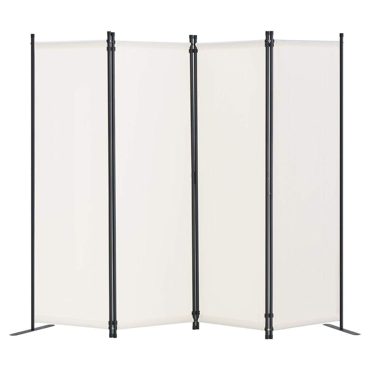 VEVOR Room Divider,  4 Panel Room Dividers and Folding Privacy Screens, Fabric Partition Room Dividers for Office, Bedroom, Dining Room, Study, Freestanding, White - BLPF88675INCUMP3OV0 - view 1