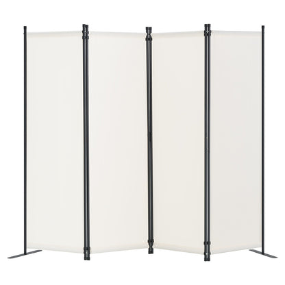 VEVOR Room Divider,  4 Panel Room Dividers and Folding Privacy Screens, Fabric Partition Room Dividers for Office, Bedroom, Dining Room, Study, Freestanding, White - BLPF88675INCUMP3OV0 - view 1