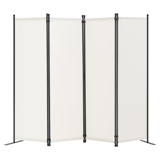 VEVOR Room Divider,  4 Panel Room Dividers and Folding Privacy Screens, Fabric Partition Room Dividers for Office, Bedroom, Dining Room, Study, Freestanding, White - BLPF88675INCUMP3OV0 - view 1