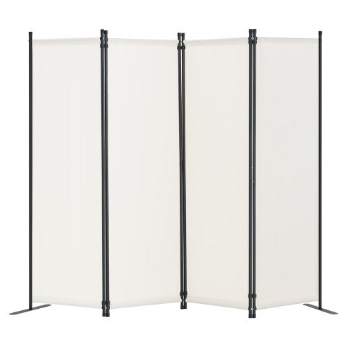 VEVOR Room Divider,  4 Panel Room Dividers and Folding Privacy Screens, Fabric Partition Room Dividers for Office, Bedroom, Dining Room, Study, Freestanding, White - BLPF88675INCUMP3OV0 - view 2