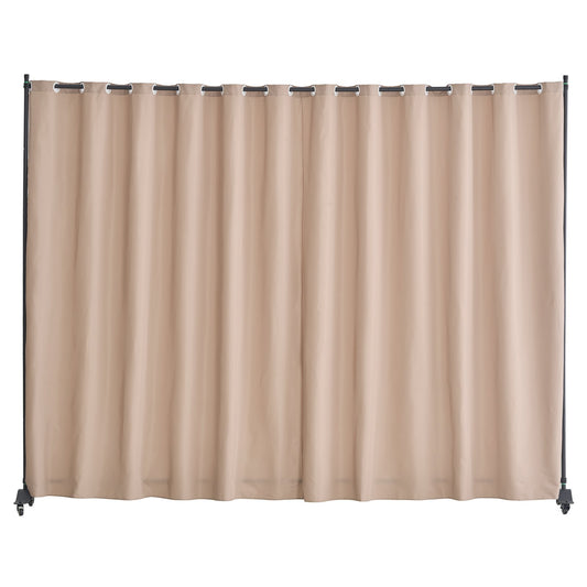 VEVOR Room Divider, Portable Panel Room Divider with Wheels Curtain Divider Stand, Freestanding Room Divider Privacy Screen for Office, Bedroom, Dining Room, Study, Brown - BLPF96120INCE5PIQV0 - view 1