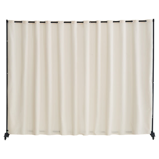 VEVOR Room Divider, Portable Panel Room Divider with Wheels Curtain Divider Stand, Freestanding Room Divider Privacy Screen for Office, Bedroom, Dining Room, Study, Beige - BLPF96120INCF33J1V0 - view 1
