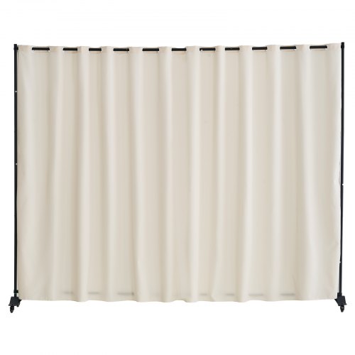 VEVOR Room Divider, Portable Panel Room Divider with Wheels Curtain Divider Stand, Freestanding Room Divider Privacy Screen for Office, Bedroom, Dining Room, Study, Beige - BLPF96120INCF33J1V0 - view 2