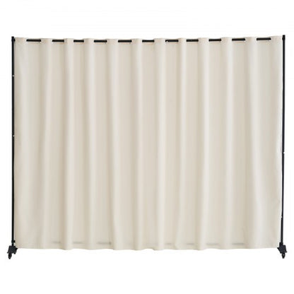 VEVOR Room Divider, Portable Panel Room Divider with Wheels Curtain Divider Stand, Freestanding Room Divider Privacy Screen for Office, Bedroom, Dining Room, Study, Beige - BLPF96120INCF33J1V0 - view 2