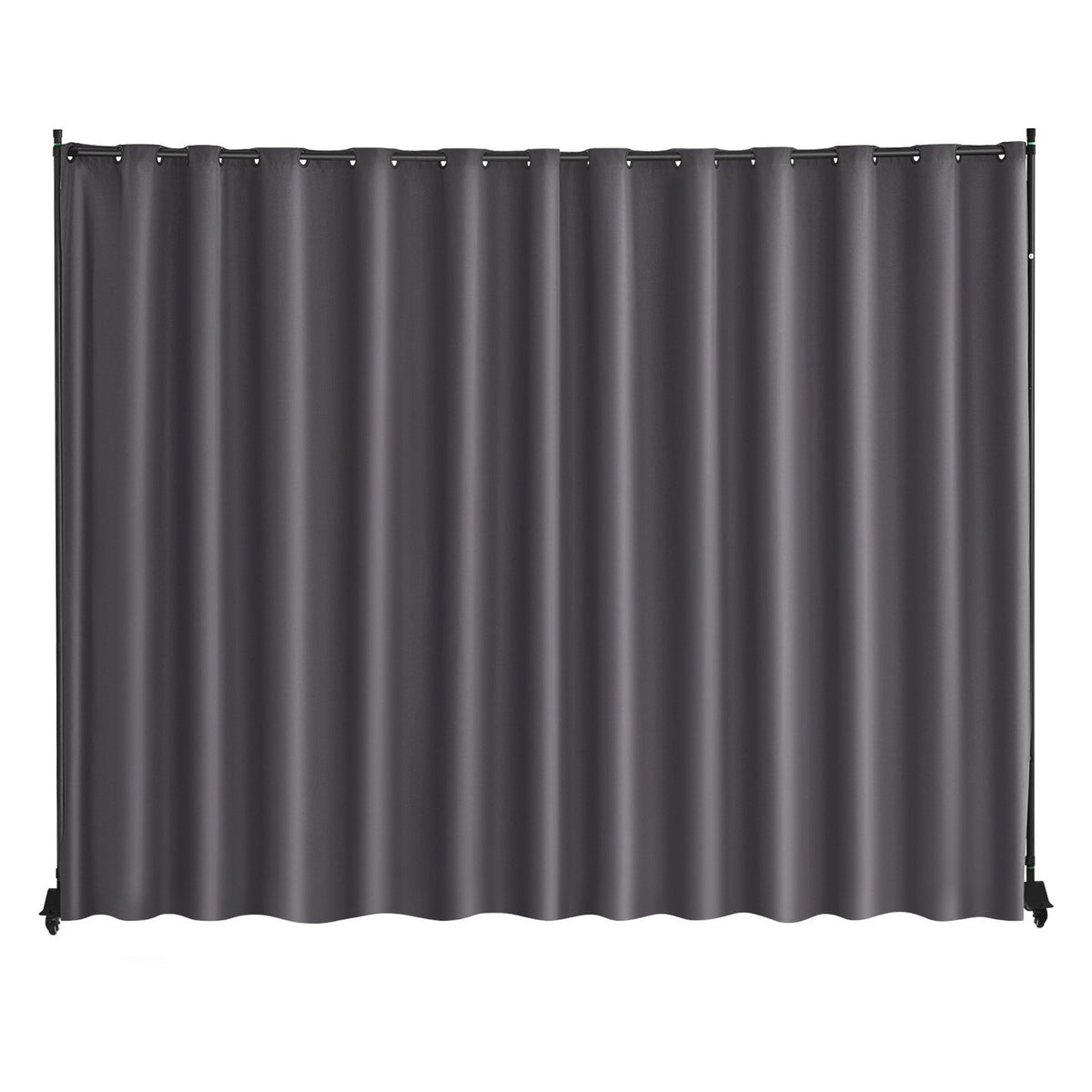 VEVOR Room Divider, Portable Panel Room Divider with Wheels Curtain Divider Stand, Freestanding Room Divider Privacy Screen for Office, Bedroom, Dining Room, Study, Gray - BLPF96120INCWMUXEV0 - view 1