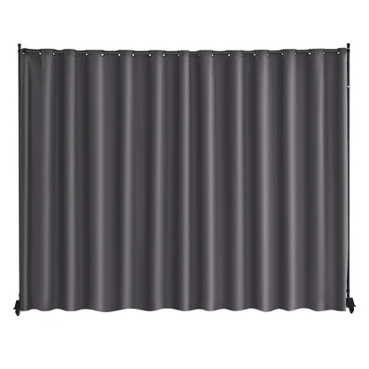 VEVOR Room Divider, Portable Panel Room Divider with Wheels Curtain Divider Stand, Freestanding Room Divider Privacy Screen for Office, Bedroom, Dining Room, Study, Gray - BLPF96120INCWMUXEV0 - view 1