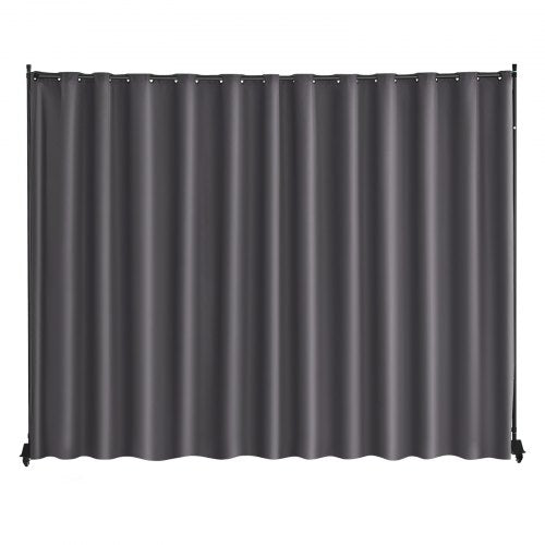 VEVOR Room Divider, Portable Panel Room Divider with Wheels Curtain Divider Stand, Freestanding Room Divider Privacy Screen for Office, Bedroom, Dining Room, Study, Gray - BLPF96120INCWMUXEV0 - view 2