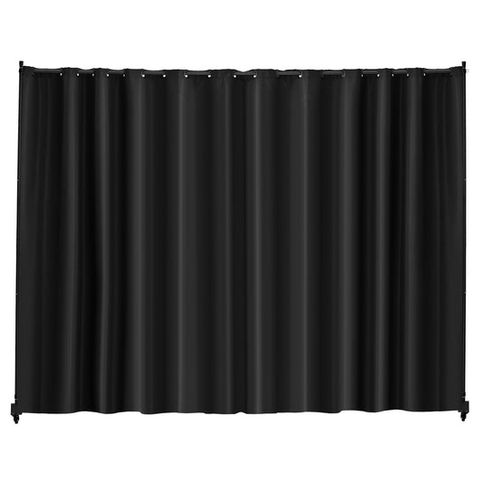 VEVOR Room Divider, Portable Panel Room Divider with Wheels Curtain Divider Stand, Freestanding Room Divider Privacy Screen for Office, Bedroom, Dining Room, Study, Black - BLPF96120INCYUPD6V0 - view 1