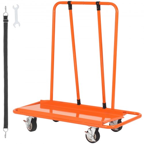 VEVOR Drywall Cart, 3000 LBS Panel Dolly Cart with 45.28" x 21.8" Deck and 5" Swivel Wheels, Heavy-Duty Drywall Sheet Cart, Handling Wall Panel, Sheetrock, Lumber, for Garage, Home, Warehouse - BLTCDGS000008IV4SV0 - view 1