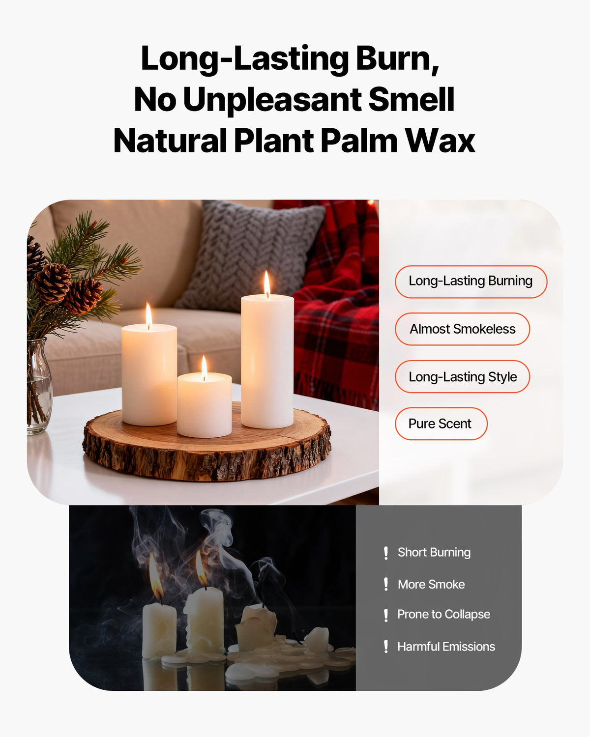 VEVOR Pillar Candles and Glass Vases Set 36 Pcs, Clear Cylinder Hurricane Candle Holders for Wedding Centerpieces, Tall Vase for Table Decor, Wedding Party, Thanksgiving, White (3.4" x 4.7",7.1",9.8") - BLYZHPLZTZHP5JAGR001V0 - view 5