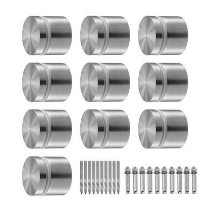 VEVOR Glass Clamp, 10 PCS Round Glass Railing Bracket for 0.31 "-0.62 " Tempered Glass, 316 Stainless Steel Glass Mounting Clamp, Glass Shelf Bracket for Balcony, Garden, Pool, Stair, Silver - BLZJYSYX10PC7RG34V0 - view 1
