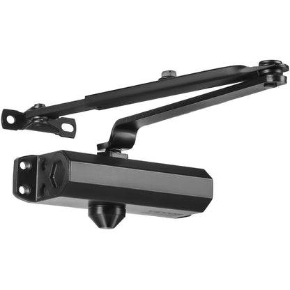 VEVOR Door Closer, Automatic Door Closer Commercial or Residential Use for Door Weights 150 Lbs, Adjustable Size Hydraulic Buffer Door Closers Heavy Duty Cast Aluminum Body, Easy Install, Black - BMQ150LBSHS1MHZZAV0 - view 1