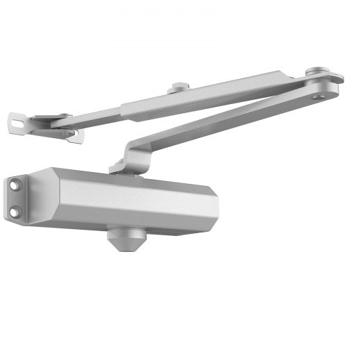 VEVOR Door Closer, Automatic Door Closer Commercial or Residential Use for Door Weights 150 Lbs, Adjustable Size Hydraulic Buffer Door Closers Heavy Duty Cast Aluminum Body, Easy Install, Silver - BMQ150LBSYS1NIWQSV0 - view 2