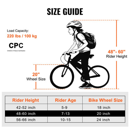 VEVOR BMX Bike, 20-Inch Wheel Freestyle Bike, BMX Race Bike with 360° Rotor and 4 Pegs, Beginner-Level BMX to Advanced Riders, BMX Bicycles for Teen Adult Men Women, Lightweight Aluminum Alloy Frame - BMXZXC20YCLK2LCLJV0 - view 6