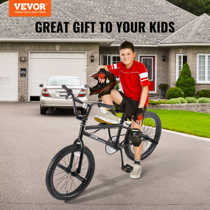 VEVOR BMX Bike, 20-Inch Wheel Freestyle Bike, BMX Race Bike with 360° Rotor and 4 Pegs, Beginner-Level BMX to Advanced Riders, BMX Bicycles for Teen Adult Men Women, Durable Hi-Ten Steel Frame - BMXZXC20YCTGF7T3NV0 - view 8