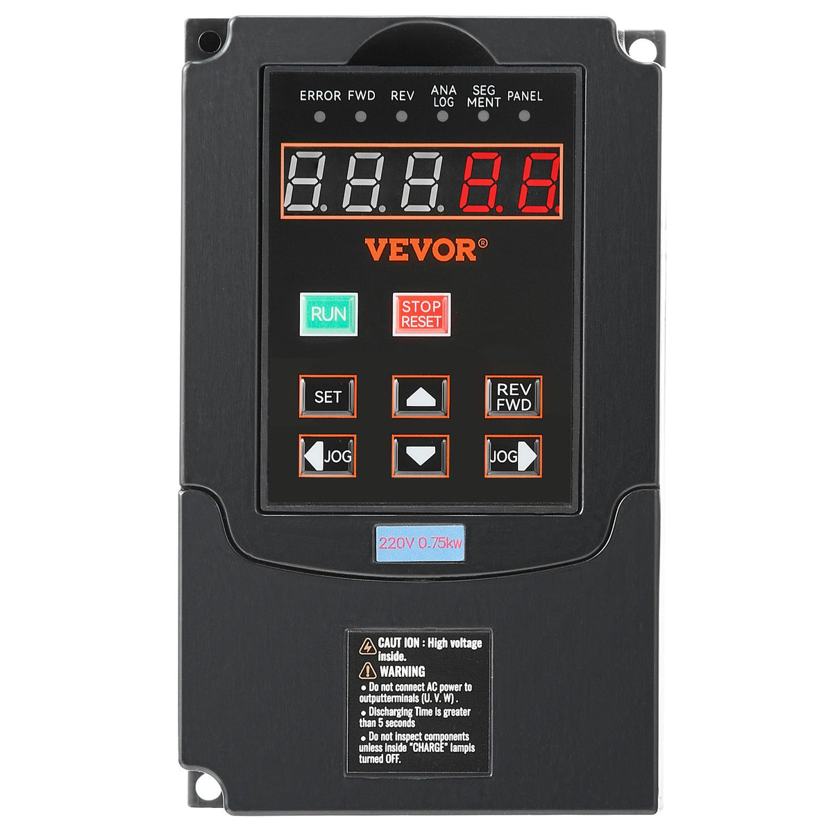 VEVOR VFD 1HP, 0.75KW, 3.5A, 1 or 3 Phase 220V Input to 3 Phase 220V Output Variable Frequency Drive, 40-60Hz Input, 0-400Hz Output VFD for Spindle Motor CNC Speed Control - BPQDQ075KW22HSLPSV7 - view 10