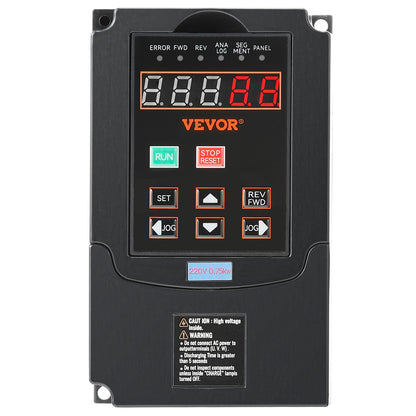 VEVOR VFD 1HP, 0.75KW, 3.5A, 1 or 3 Phase 220V Input to 3 Phase 220V Output Variable Frequency Drive, 40-60Hz Input, 0-400Hz Output VFD for Spindle Motor CNC Speed Control - BPQDQ075KW22HSLPSV7 - view 10
