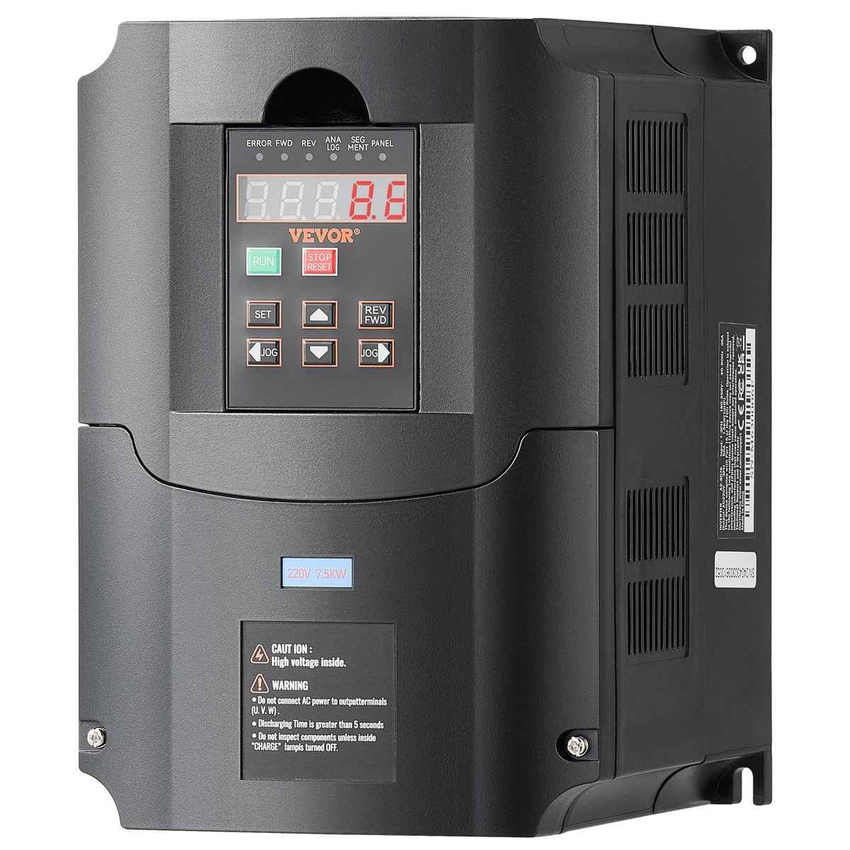 VEVOR VFD 10HP, 7.5KW, 35A, 1 or 3 Phase 220V Input to 3 Phase 220V Output Variable Frequency Drive, 40-60Hz Input, 0-400Hz Output VFD for Spindle Motor CNC Speed Control - BPQDQ75KW220GF4DKV7 - view 1