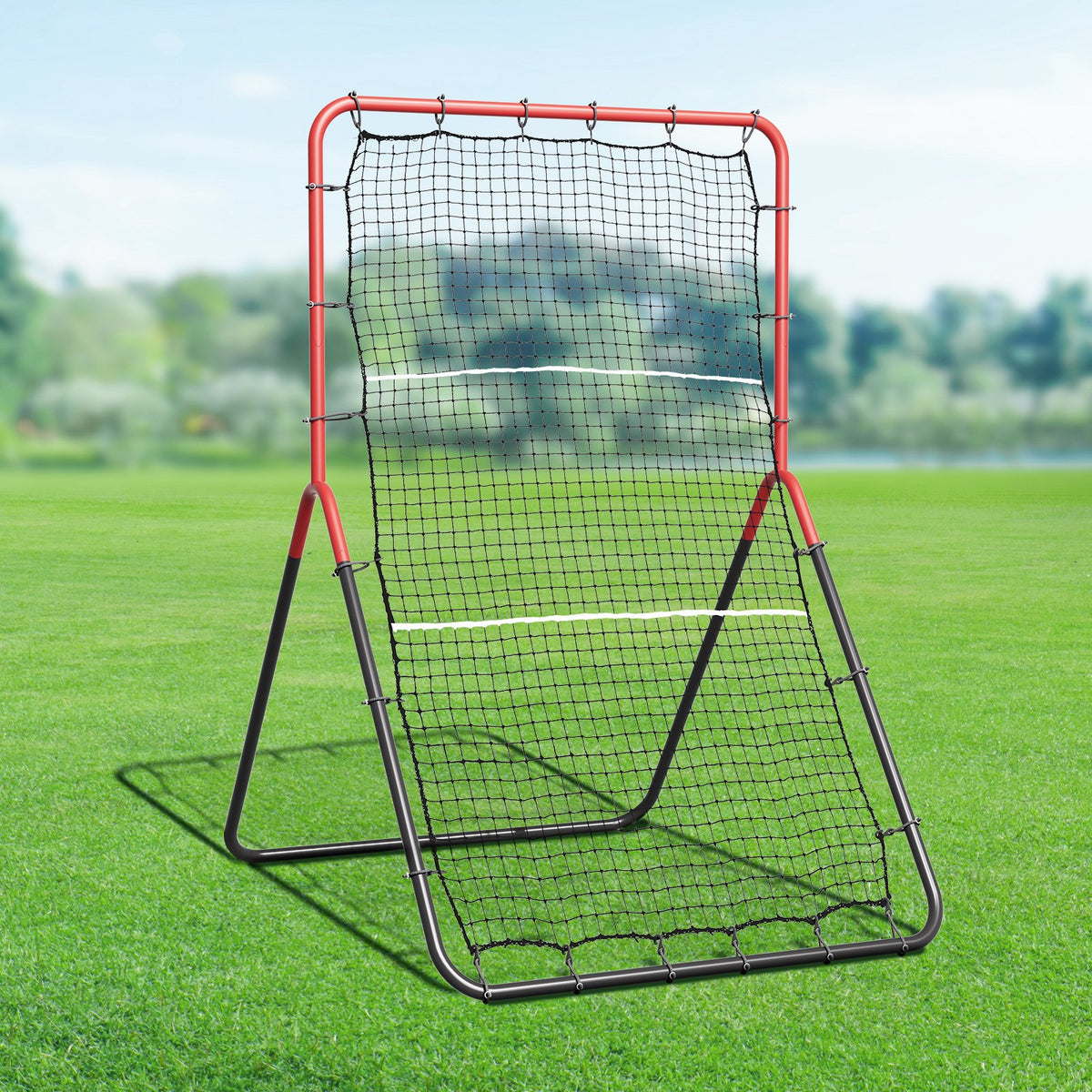 VEVOR Baseball And Softball Rebounder Net, 3 x 4.5 ft PitchBack Baseball Pitching Nest, 3-Way Baseball, Softball Pitchback Net, Fielding Trainer, Bounce Back Net for Fielding/Throwing Practice - BQHDWDYXWGDJV7BWFV0 - view 9