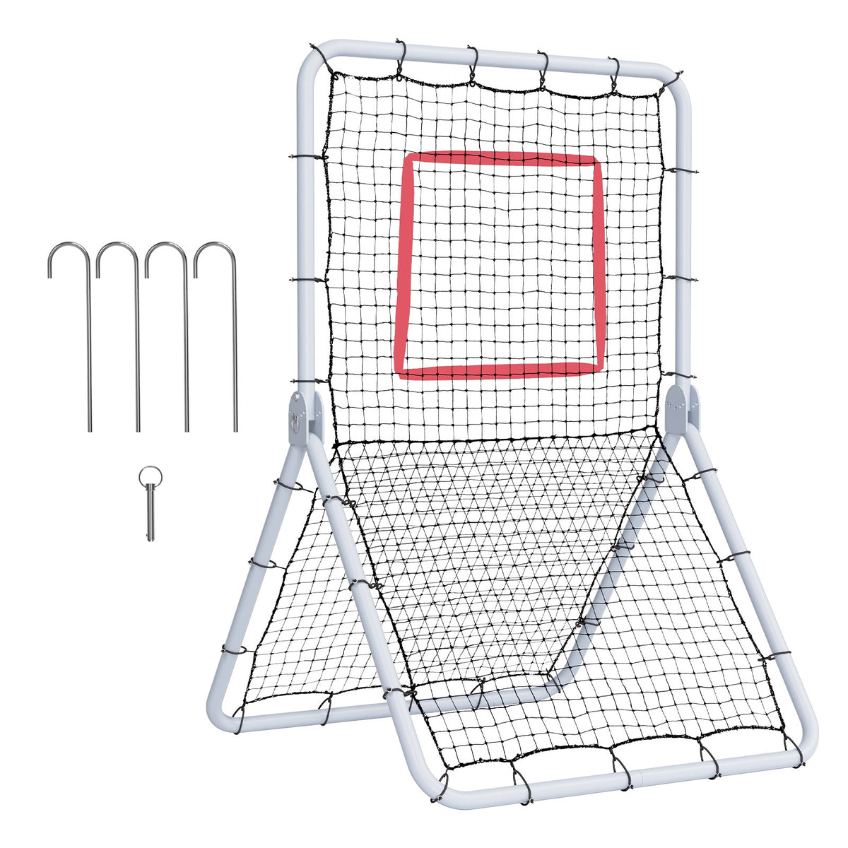 VEVOR Baseball And Softball Rebounder Net, 3.5 x 6 ft PitchBack Baseball Pitching Nest, Softball Pitchback Net, Fielding Trainer, Bounce Back Net for Fielding/Throwing Practice, 5 Adjustable Angles - BQHDWDYXWJDKP6FD7V0 - view 1