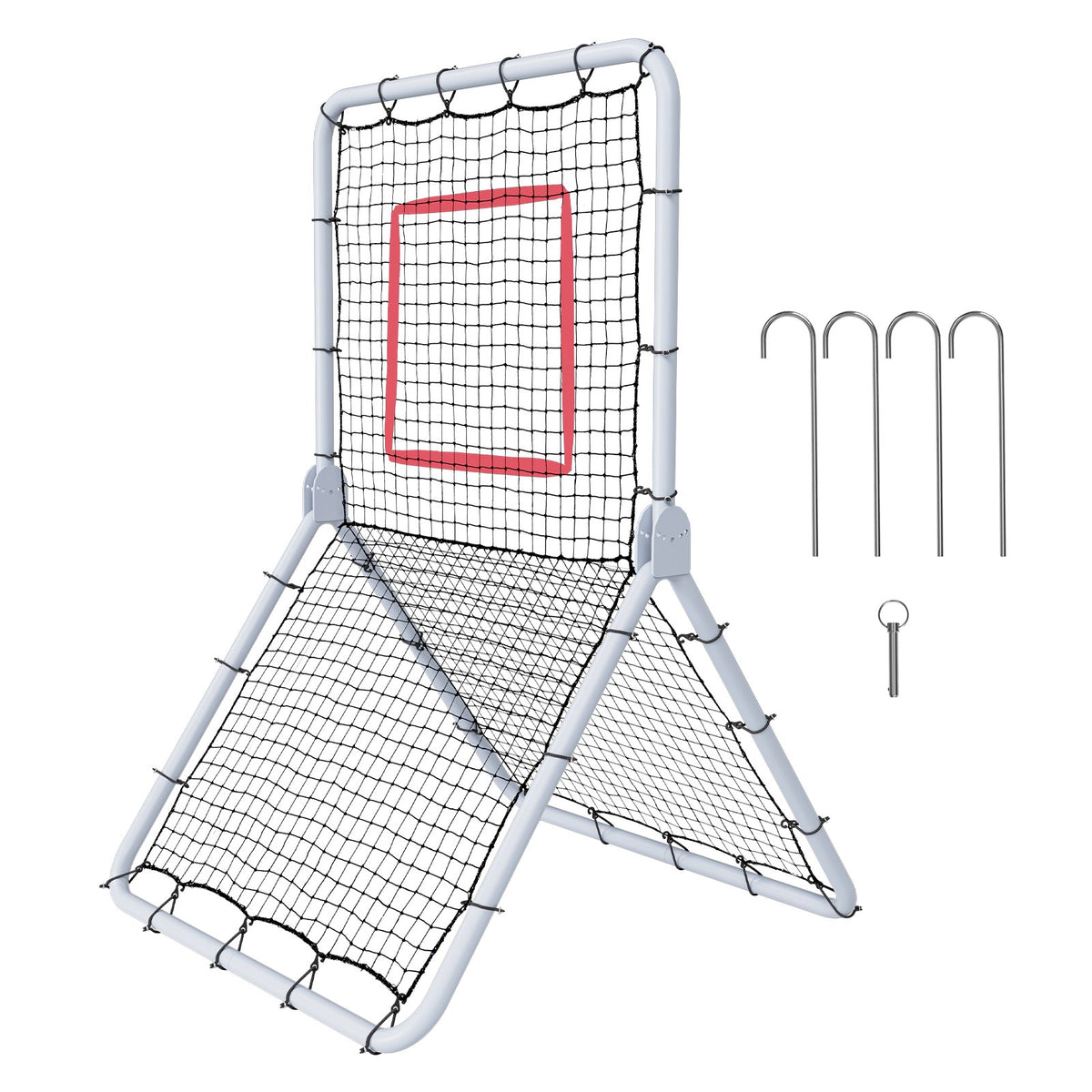 VEVOR Baseball And Softball Rebounder Net, 3.5 x 6 ft PitchBack Baseball Pitching Nest, Softball Pitchback Net, Fielding Trainer, Bounce Back Net for Fielding/Throwing Practice, 5 Adjustable Angles - BQHDWDYXWJDKP6FD7V0 - view 10