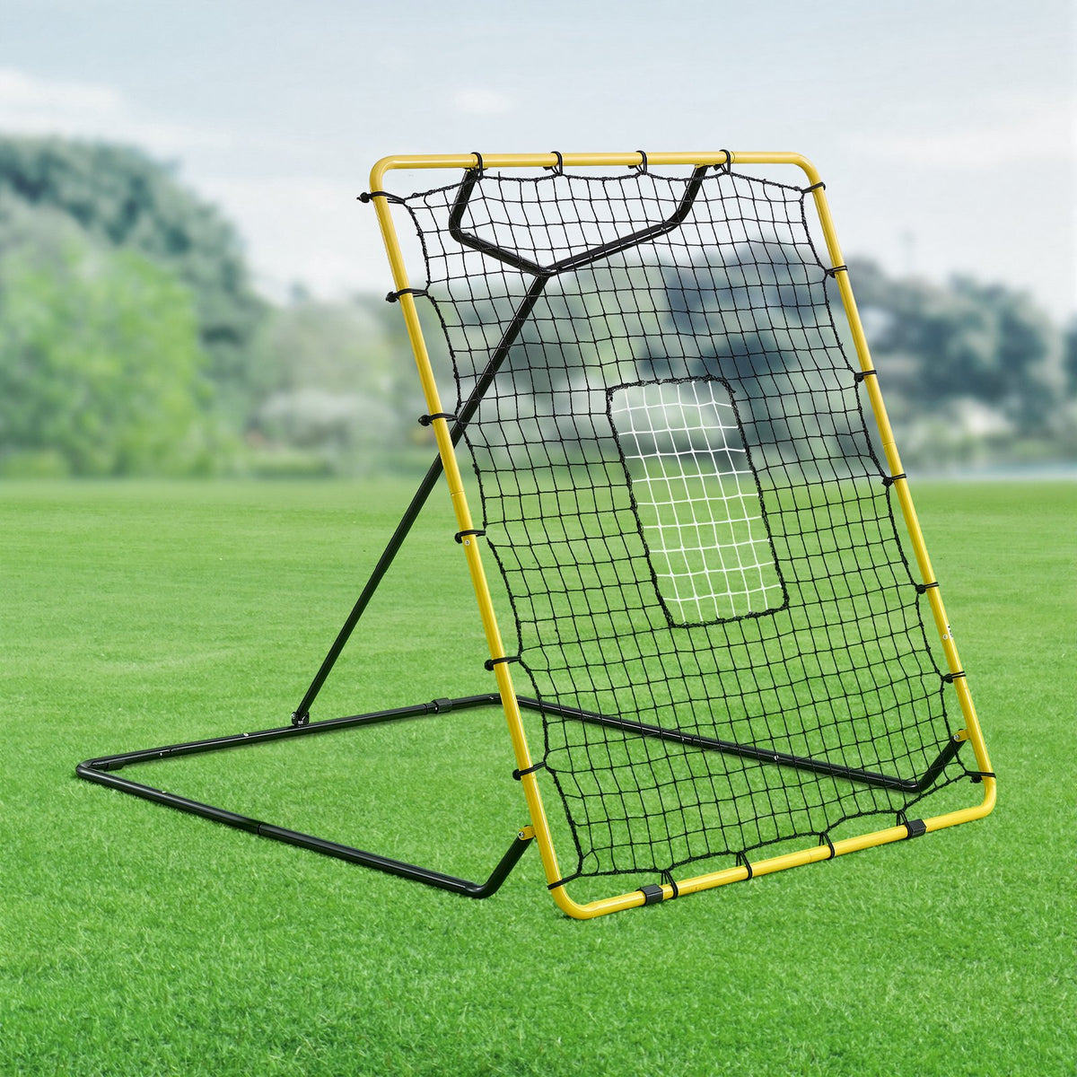 VEVOR Baseball Softball Rebounder Net 4 x 4.5 ft Pitch Back Trainer Target, 4 Adjustable Angles with Strike Zone, Steel Frame, Bounce Back Net for Pitching & Fielding Training, Return Practice - BQHDWJDKD445BMLCB001V0 - view 9