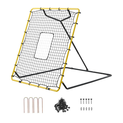 VEVOR Baseball Softball Rebounder Net 4 x 4.5 ft Pitch Back Trainer Target, 4 Adjustable Angles with Strike Zone, Steel Frame, Bounce Back Net for Pitching & Fielding Training, Return Practice - BQHDWJDKD445BMLCB001V0 - view 10