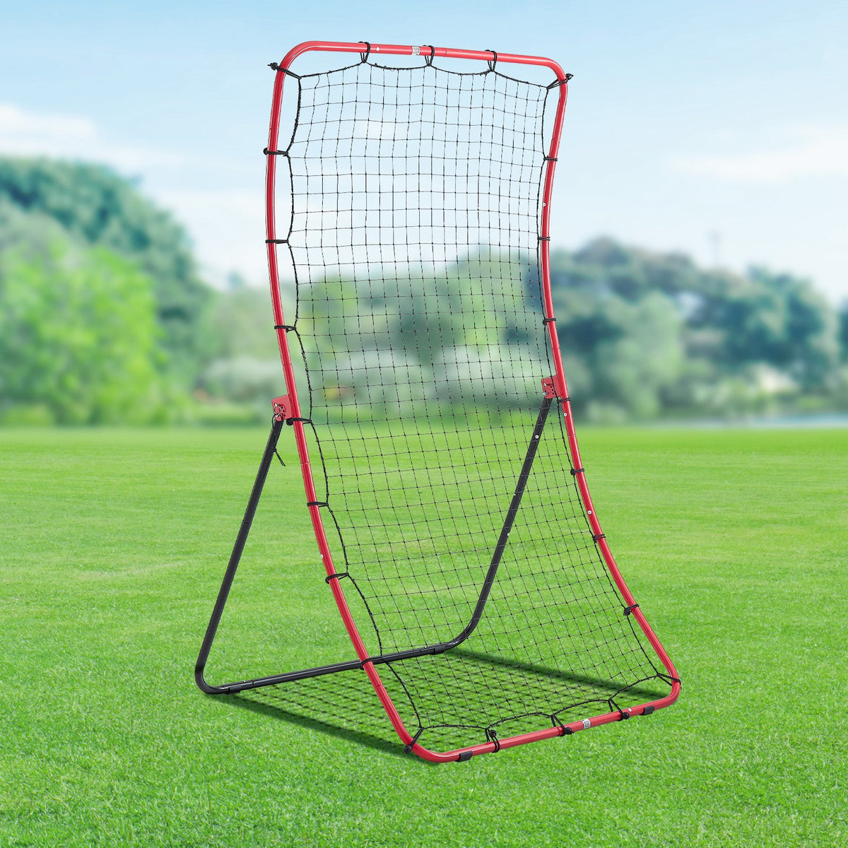VEVOR Baseball Softball Rebounder Net 4 x 5.5 ft Pitch Back Trainer, 5 Adjustable Angles, Heavy-duty Steel Frame, All Angle Bounce Back Net for Pitching & Fielding Training Aid, Return Practice - BQHDWJDKD455XYST9001V0 - view 9