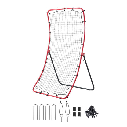 VEVOR Baseball Softball Rebounder Net 4 x 5.5 ft Pitch Back Trainer, 5 Adjustable Angles, Heavy-duty Steel Frame, All Angle Bounce Back Net for Pitching & Fielding Training Aid, Return Practice - BQHDWJDKD455XYST9001V0 - view 10
