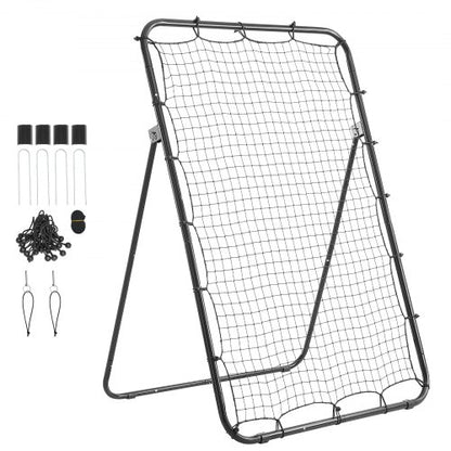 VEVOR Baseball Softball Rebounder Net 4 x 6 ft Pitch Back Trainer Target, 5 Adjustable Angles with Strike Zone, Steel Frame, Bounce Back Net for Pitching & Fielding Training, Return Practice - BQHDWJDKD46FJ8UGP001V0 - view 2