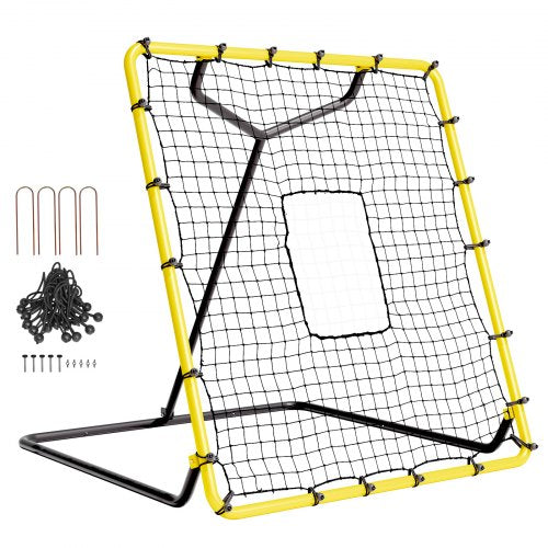 VEVOR Baseball And Softball Rebounder Net, 4 x 4.5 Feet PitchBack Baseball Nest for Pitching and Fielding Training, Pitch Return Trainer Rebound Net with Pitching Target, 4 Adjustable Angles - BQHDWPWJDKD41TLV7V0 - view 2