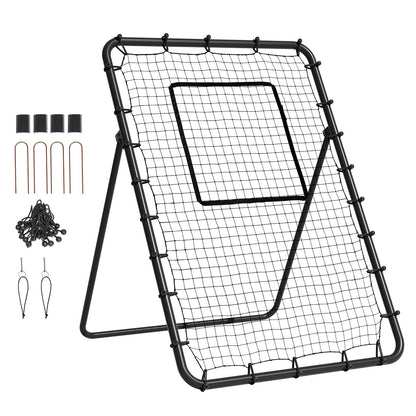 VEVOR Baseball And Softball Rebounder Net, 4 x 6 Feet PitchBack Baseball Nest for Pitching and Fielding Training, Pitch Return Trainer Rebound Net with Pitching Target, 4 Adjustable Angles - BQHDWPWJDKD4HE1Z4V0 - view 1